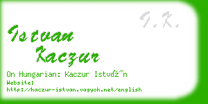 istvan kaczur business card